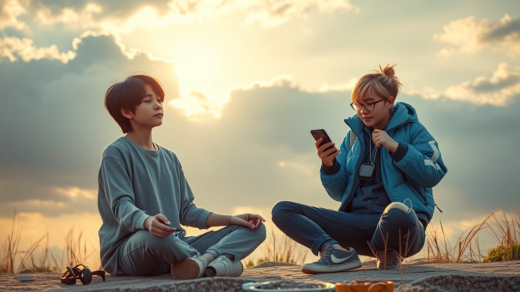 MBTI 및 Z세대 문화 연관성 (realistic 스타일)