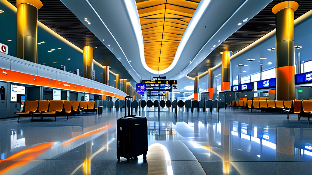 인천공항 출국 절차: 항공권 발권부터 탑승까지 (realistic 스타일)