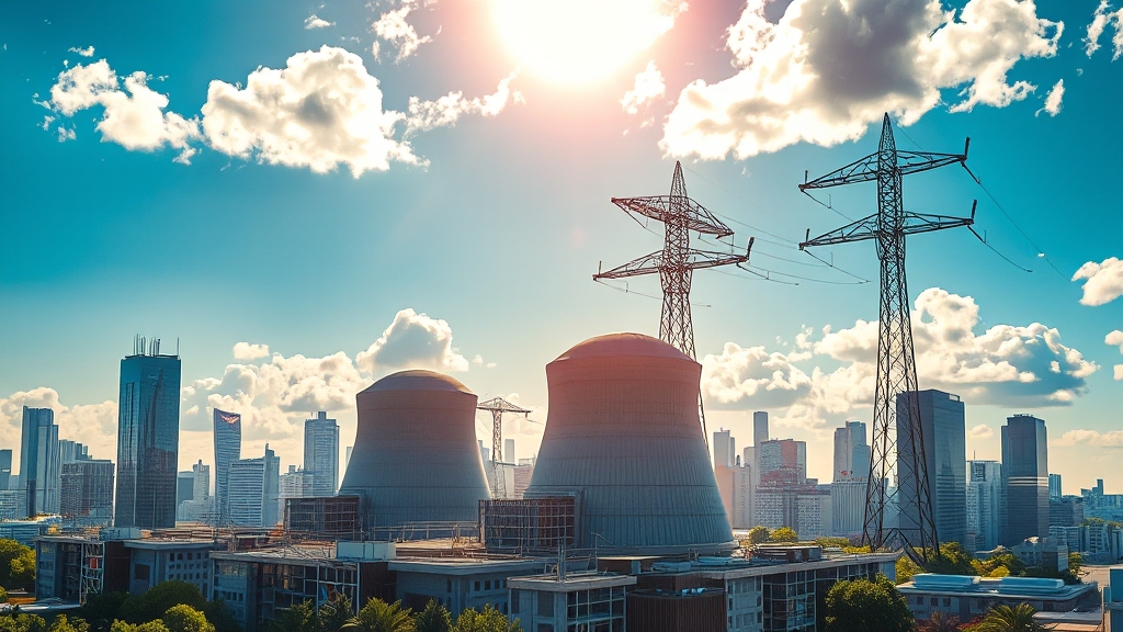 미래 성장 동력: SMR 및 HVDC 기술 (realistic 스타일)