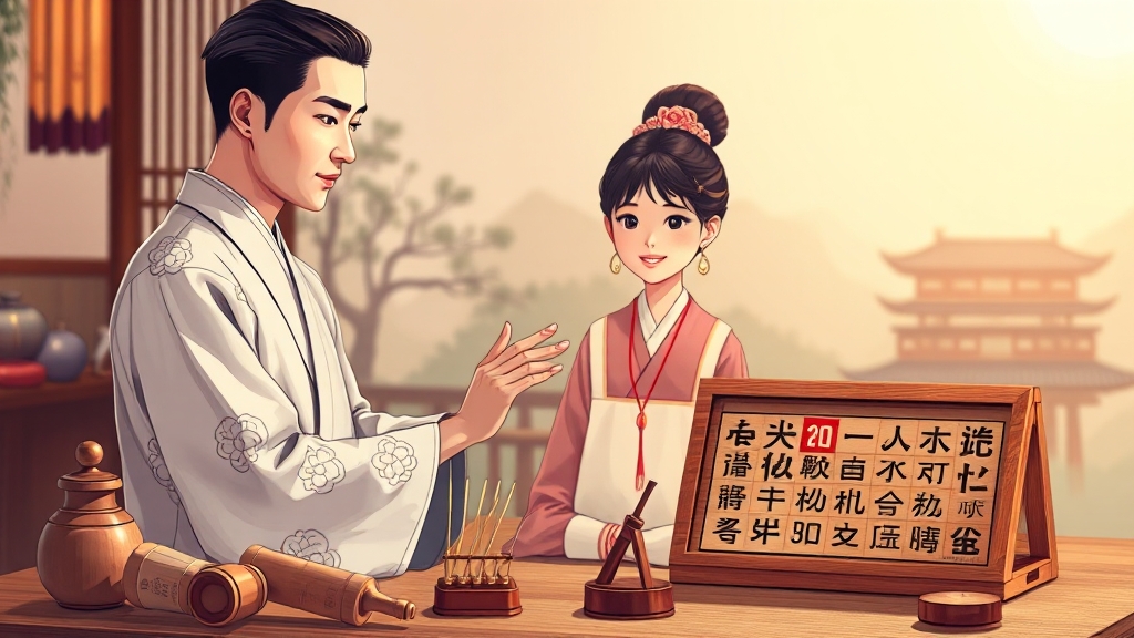 자가진단 vs 한의원 진단 (illustration 스타일)