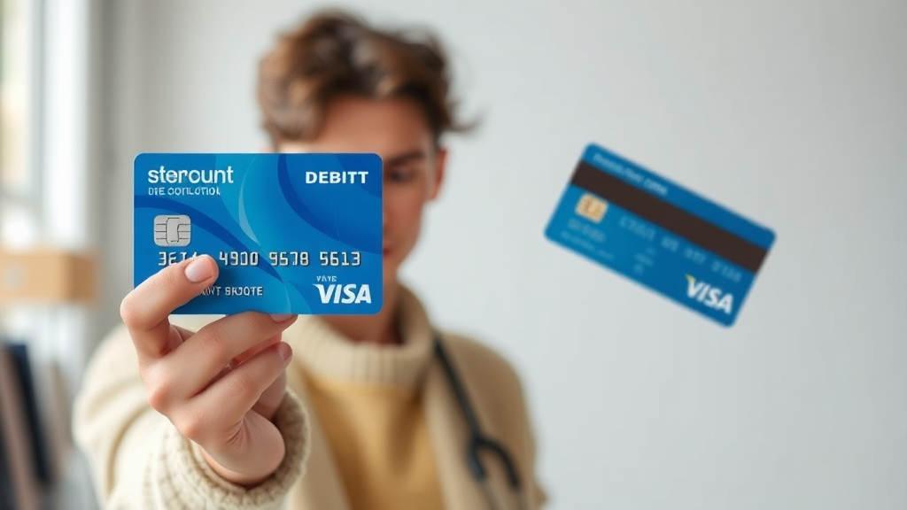 체크카드 vs 신용카드 비교 (realistic 스타일)