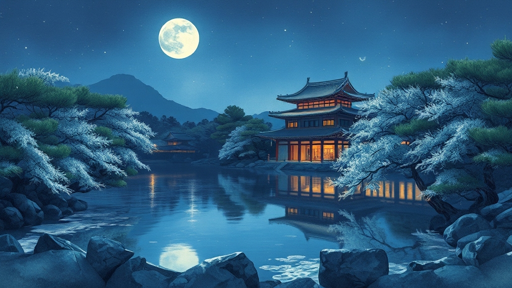 야경 명소, 인생샷은 여기서! (illustration 스타일)