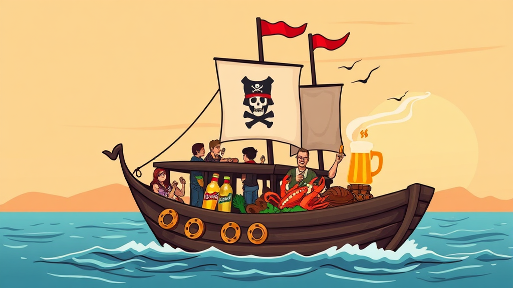 나트랑 호핑투어, 놓칠 수 없는 먹방 타임 (cartoon 스타일)