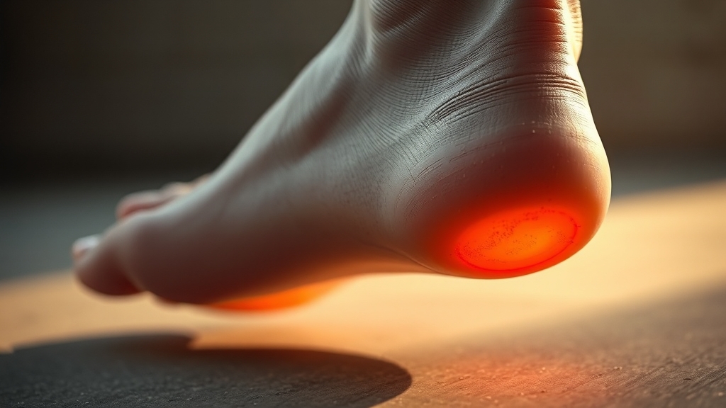 족저근막염이란? (realistic 스타일)