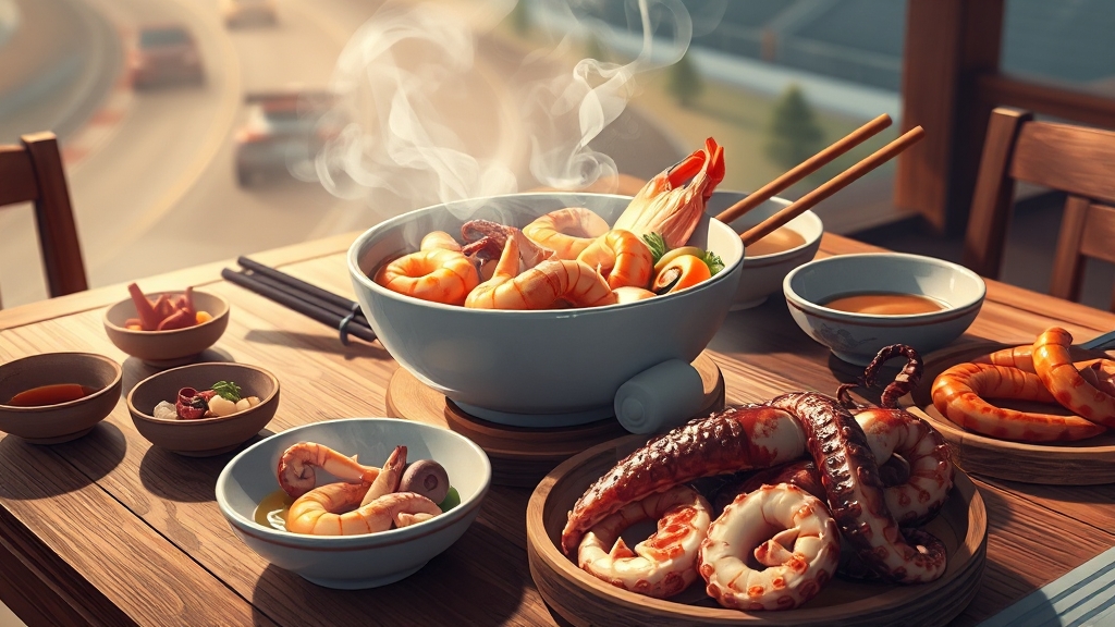 대부도 여행 코스 추천 (illustration 스타일)