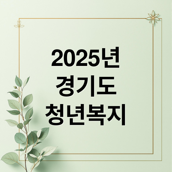 2025년
경기도
청년복지 (경기도 청년 복지포인트 신청)