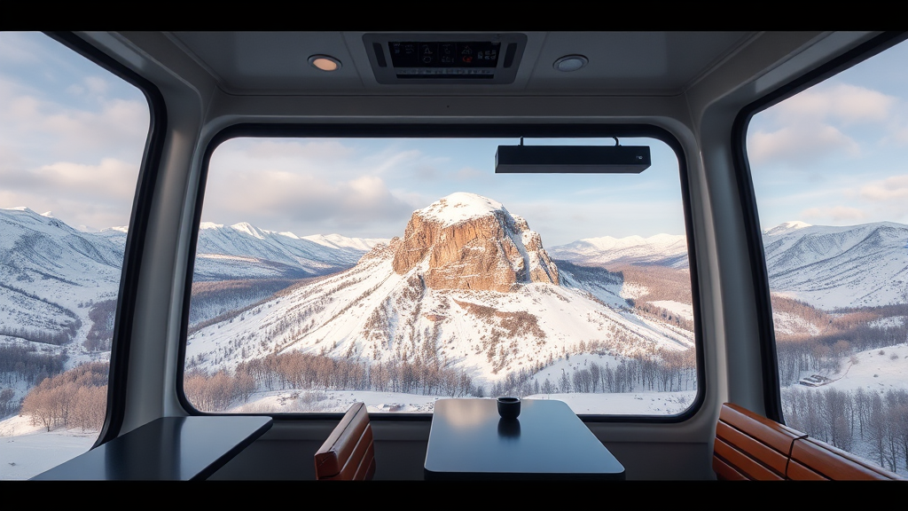 얼음골 케이블카 소개 및 안내 (realistic 스타일)