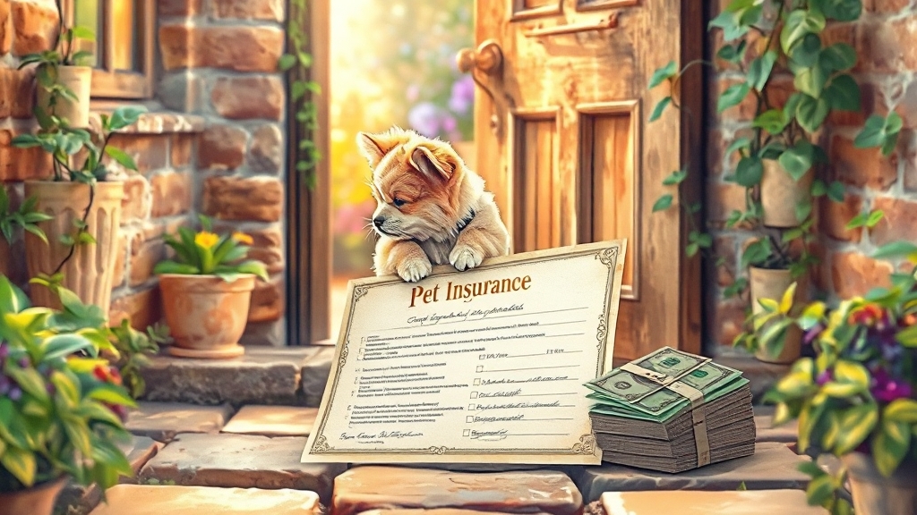 펫보험 가입 전 꼭 확인해야 할 사항 (watercolor 스타일)