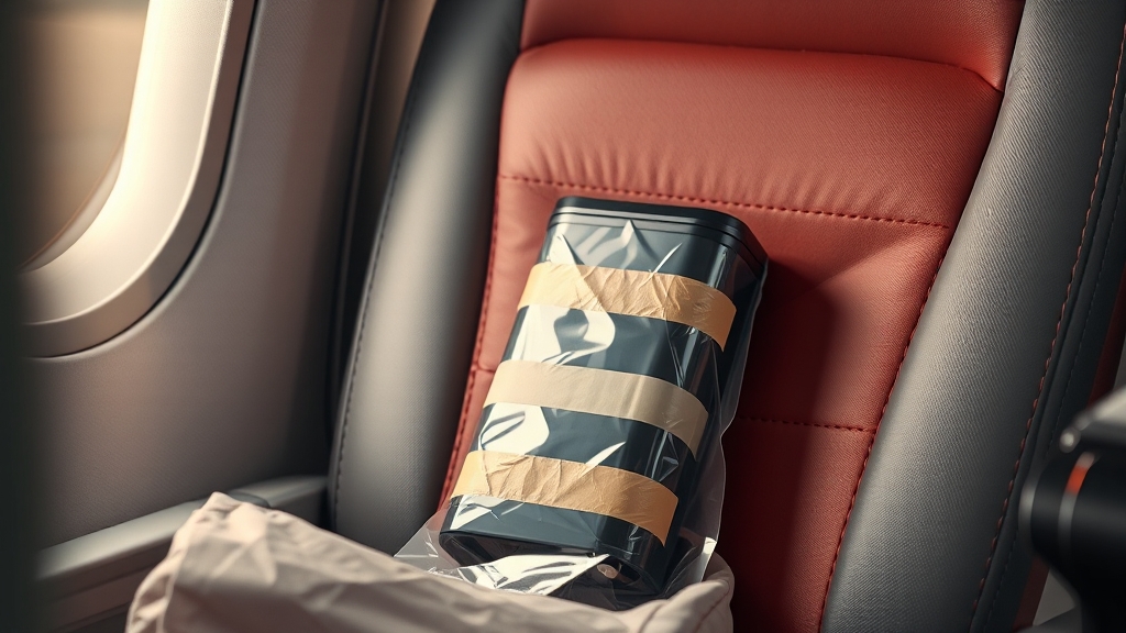 보조배터리 포장 및 보관 요령 (realistic 스타일)