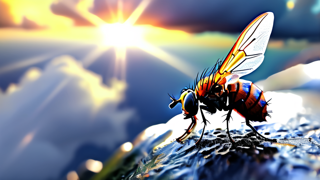 파리 잡는 꿈, 현실의 걱정 해소와 관련된 의미 (realistic 스타일)