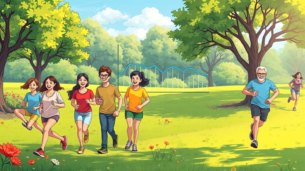 혈당 관리에 좋은 운동 (cartoon 스타일)