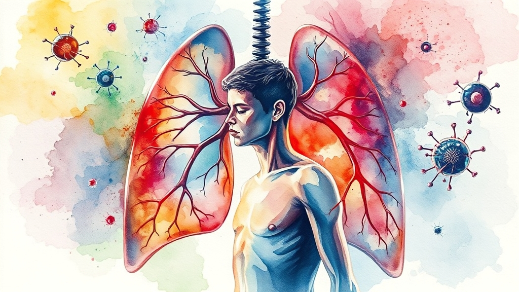 잠복결핵 vs 활동성 결핵, 어떻게 다를까요? (watercolor 스타일)