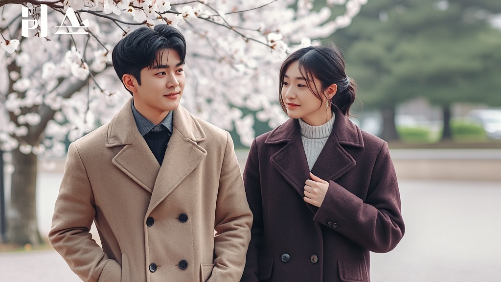 만남과 열애 인정 과정 (watercolor 스타일)