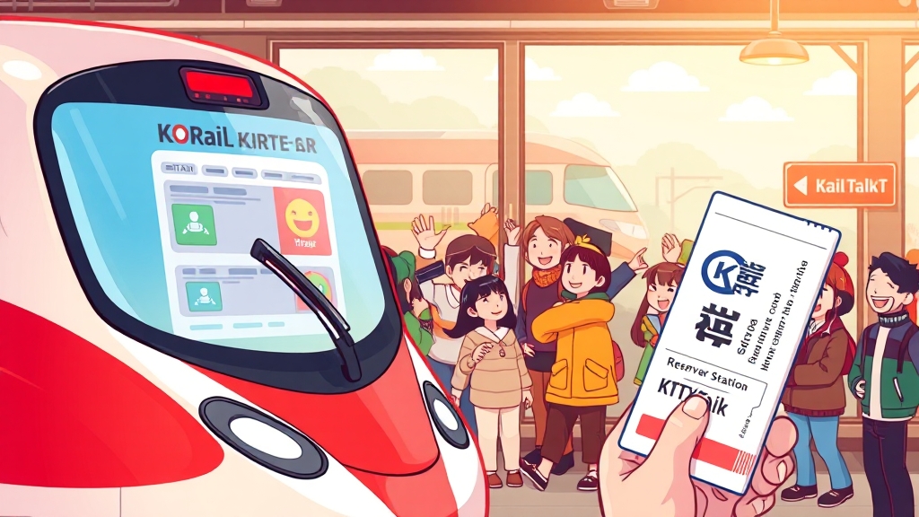 KTX/SRT 예매 방법 (cartoon 스타일)