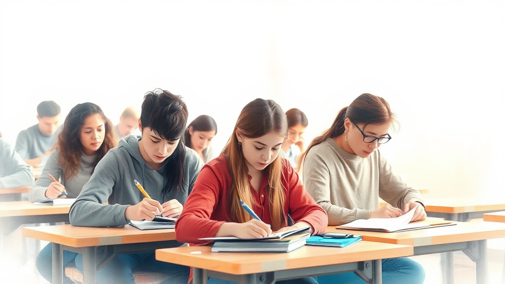 실전처럼 연습하기: 모의고사 및 시뮬레이션 전략 (watercolor 스타일)