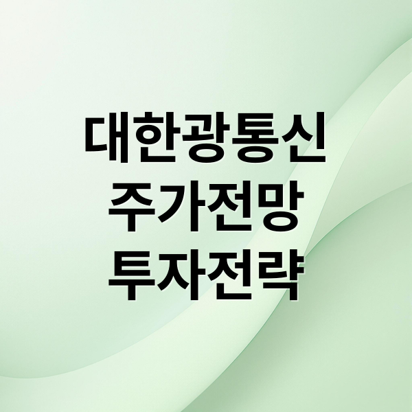 대한광통신
주가전망
투자전략 (대한광통신 주가 전망)