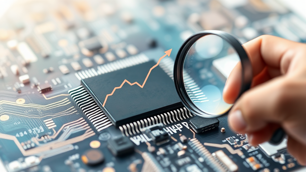 반도체 투자 전략: 리스크와 유의사항 (watercolor 스타일)