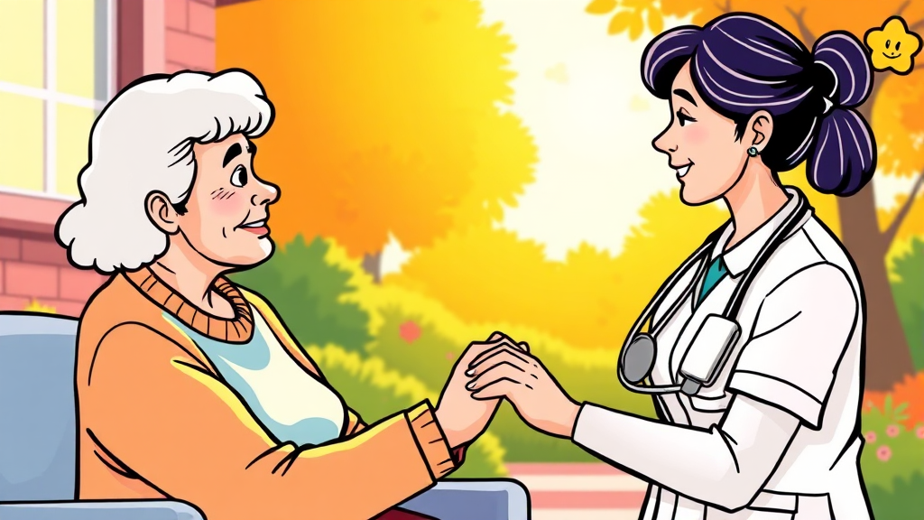 건강취약계층을 위한 서비스 (cartoon 스타일)