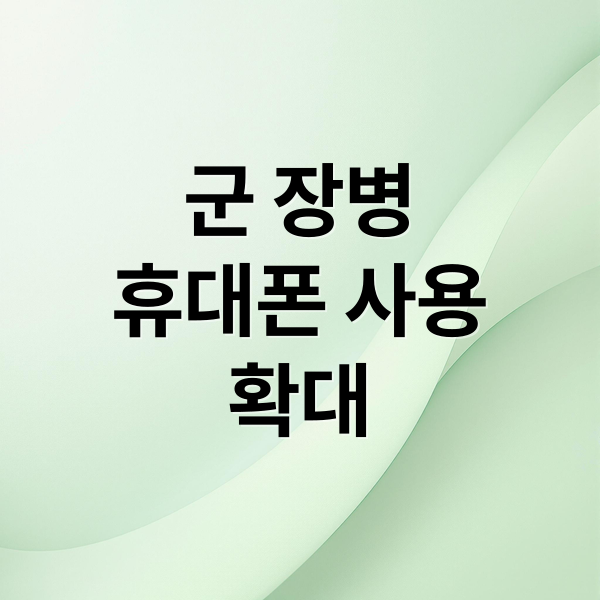 군 장병
휴대폰 사용
확대 (2025년 7월 군 장병 휴대폰 사용시간 변경)