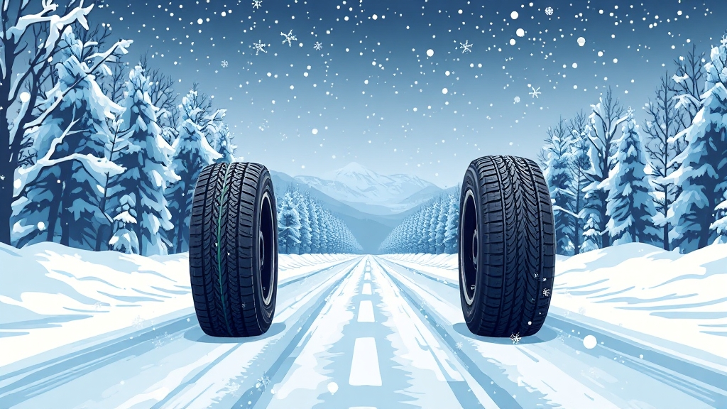 2025년 윈터 타이어 브랜드 비교 (illustration 스타일)