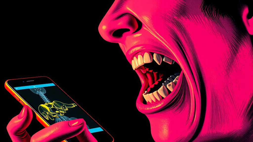 턱관절 통증 원인과 증상 (popart 스타일)