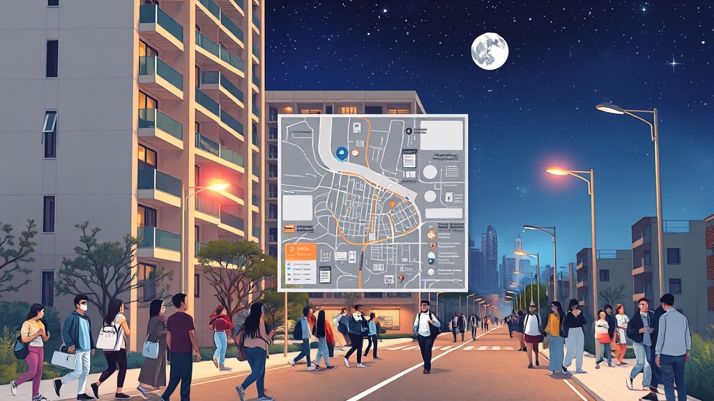 위치 및 주변 환경 체크 (illustration 스타일)