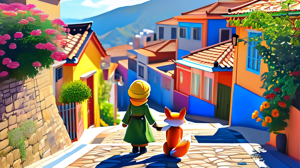 감천문화마을의 새로운 보물, 리틀프린스하우스 (realistic 스타일)