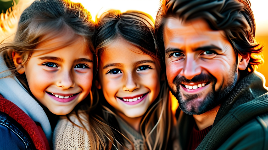 가족의 행복을 더하는 육아 및 출산 지원 정책 (realistic 스타일)