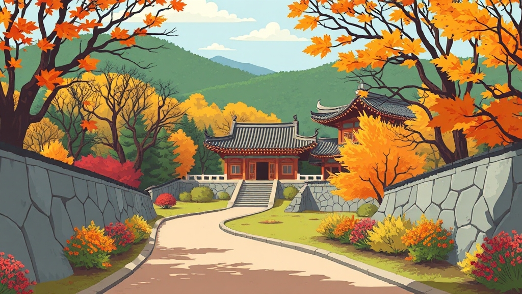 운문사 주변 관광지: 연계 코스 (cartoon 스타일)