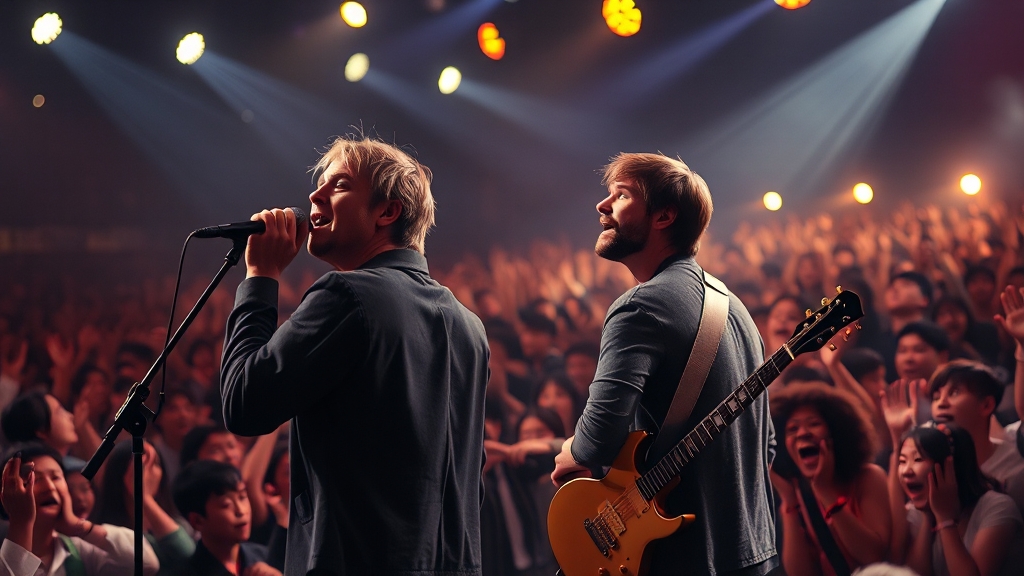 오아시스 재결합과 음악 (realistic 스타일)