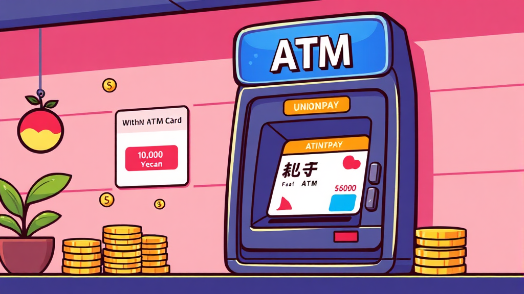 은련카드 ATM 수수료 및 한도 (cartoon 스타일)
