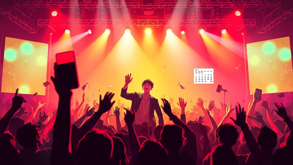 전국투어 콘서트 일정 안내 (illustration 스타일)