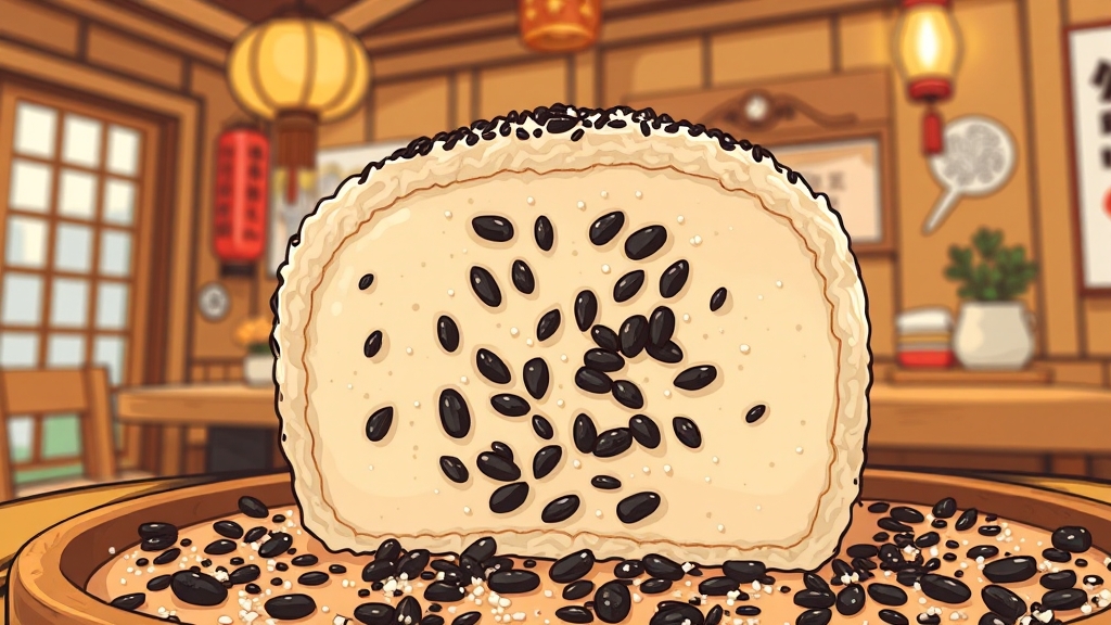 잣떡, 흑임자의 조화 (cartoon 스타일)