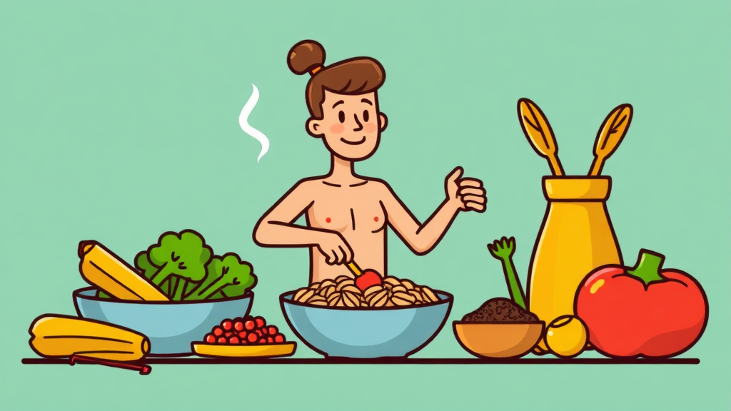 건강한 식단으로 당독소 줄이기 (cartoon 스타일)