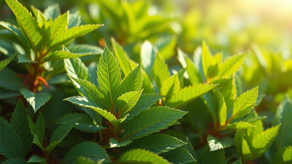 삼백초추출물의 염증 완화 효과 (realistic 스타일)