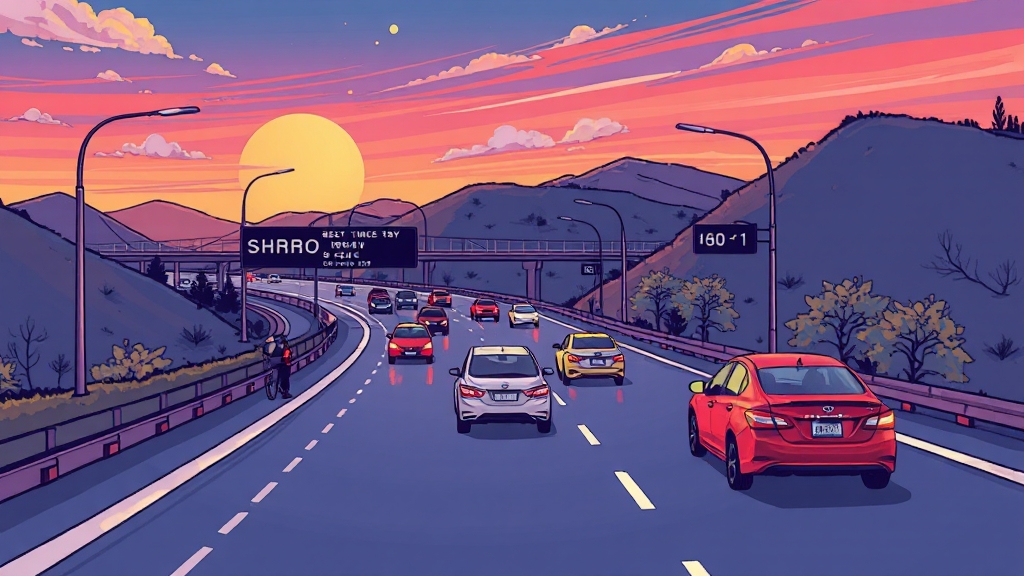 개통으로 인한 이동 시간 단축 효과 (cartoon 스타일)