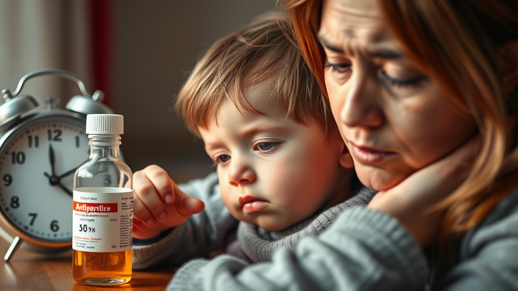 해열제 교차복용 원칙 realistic 스타일