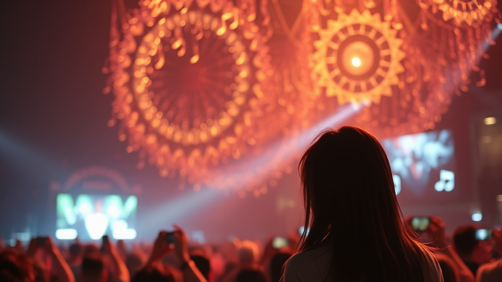 음악계, 팬들의 애도 물결 (realistic 스타일)