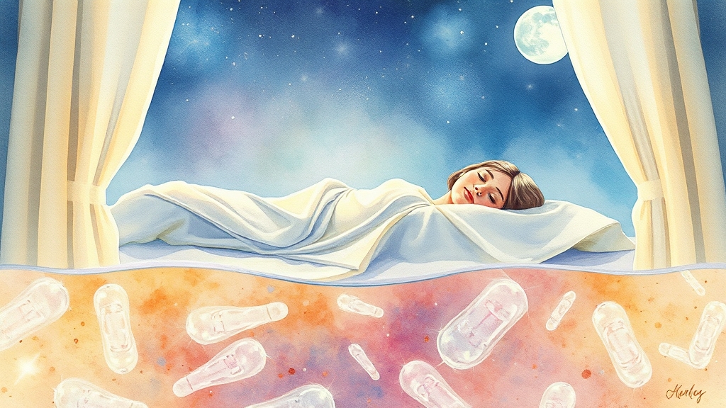 장 건강 개선, 수면 습관부터! (watercolor 스타일)