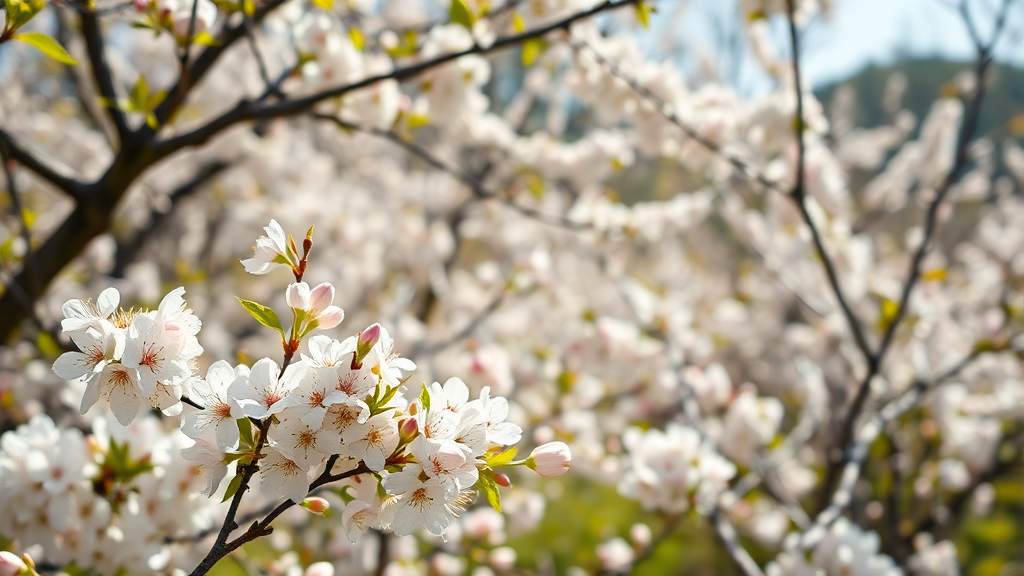 매화숲 이용 시 꼭 알아야 할 주의사항 (realistic 스타일)