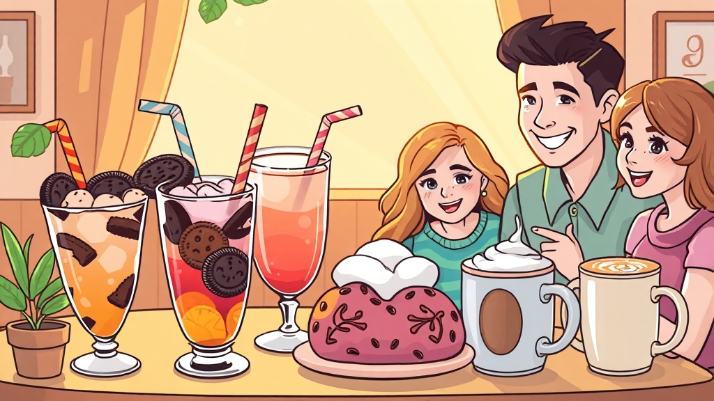 카페 방문 후기 (cartoon 스타일)