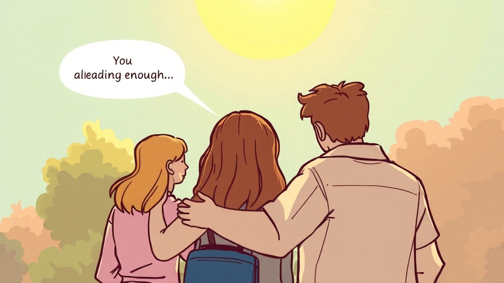 따뜻한 격려와 위로 (cartoon 스타일)