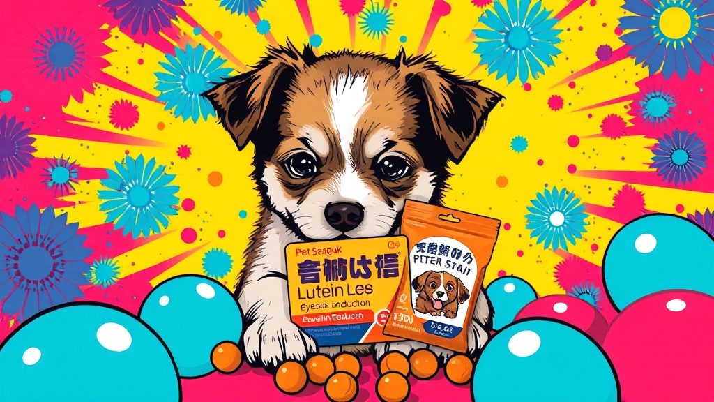 반려동물 눈 건강 관리 & 영양제 (popart 스타일)
