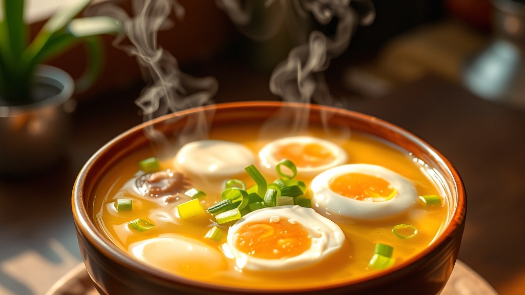 맛있는 계란국 완성! (realistic 스타일)