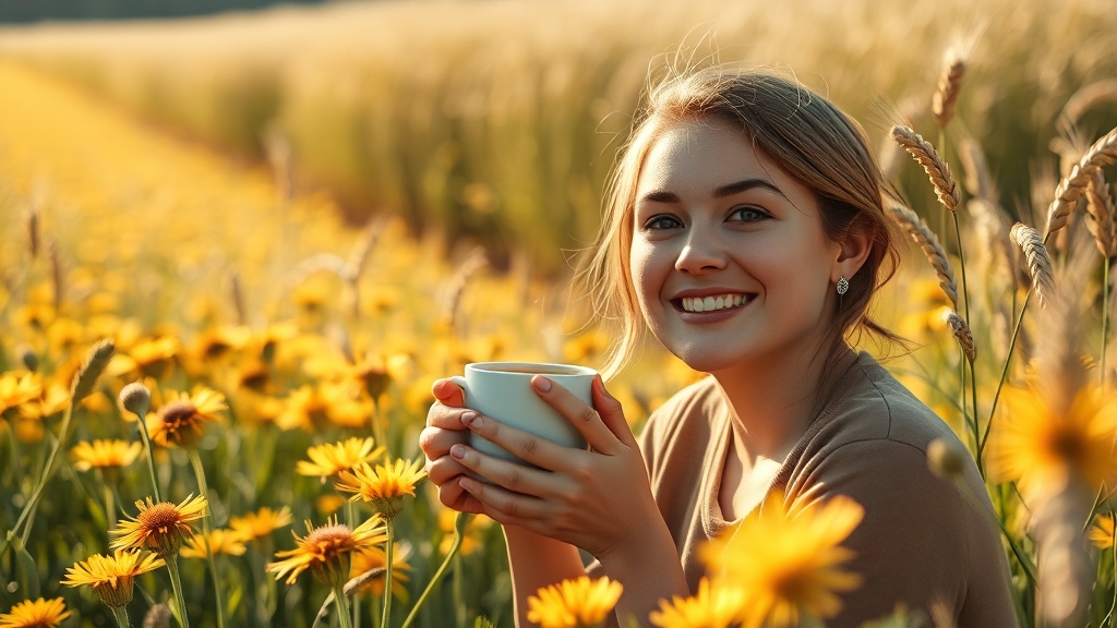 돼지감자차 & 보리차, 맛있게 마시는 법 (realistic 스타일)