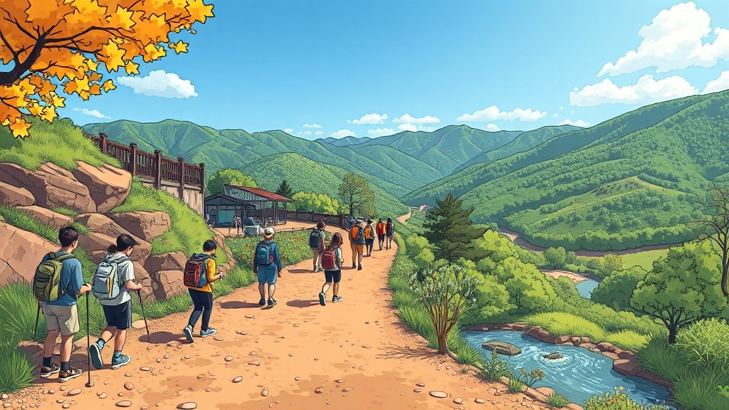 용늪 탐방 코스별 특징 (cartoon 스타일)