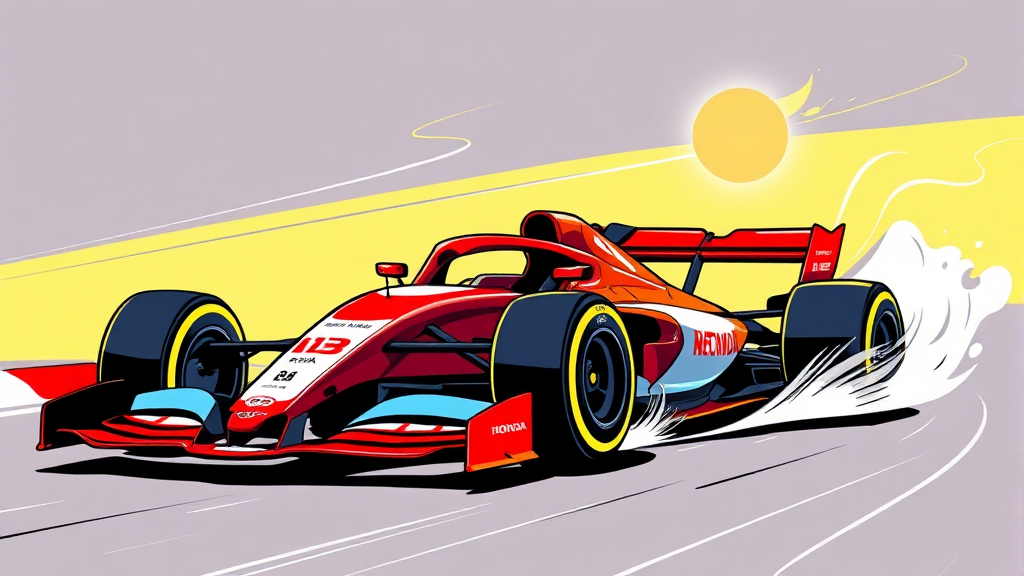 혼다와의 파트너십: 2026년 파워 유닛의 비밀 (cartoon 스타일)