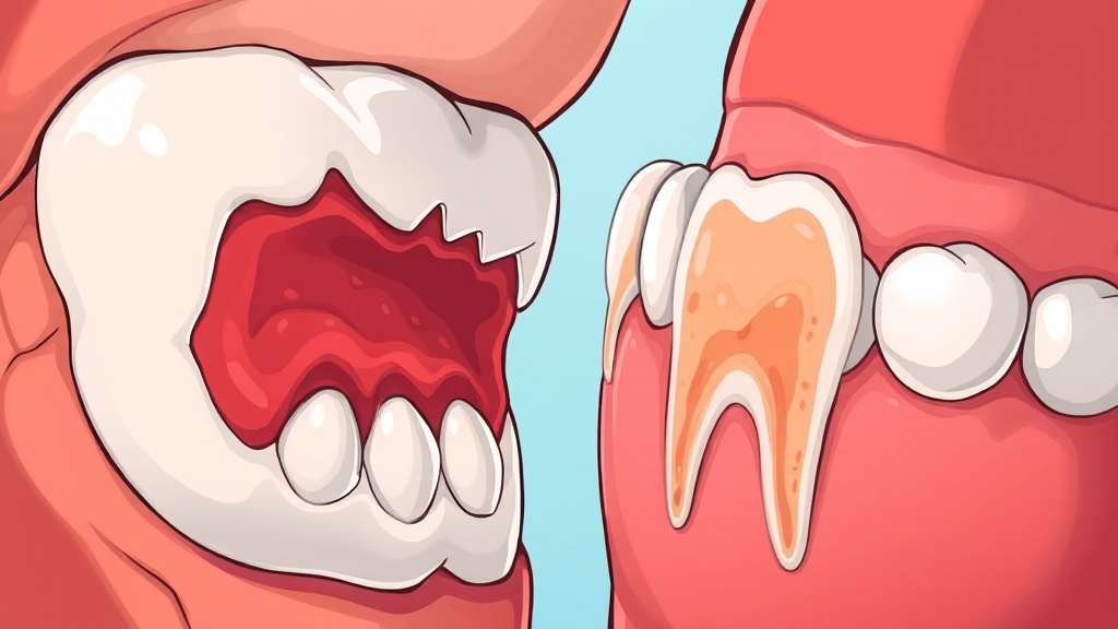 치은염 vs 치주염, 내 잇몸은 괜찮을까? (cartoon 스타일)