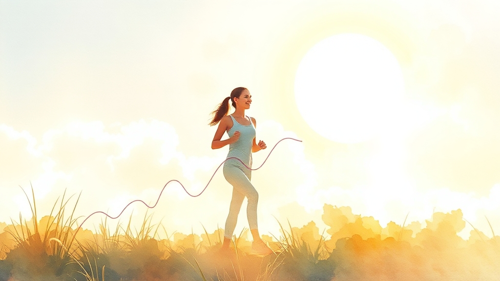 식후 운동의 효과와 중요성 (watercolor 스타일)