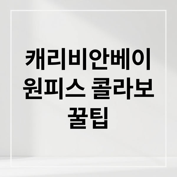 캐리비안베이
원피스 콜라보
꿀팁 (캐리비안베이 원피스 콜라보)